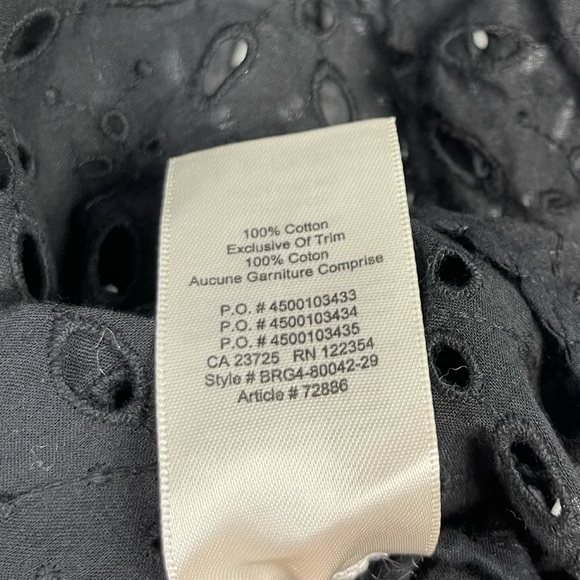 ARITZIA Wilfred La Boheme Misha Dress Babydoll Eyelet Swim Coverup Black XS - Picture 10 of 12